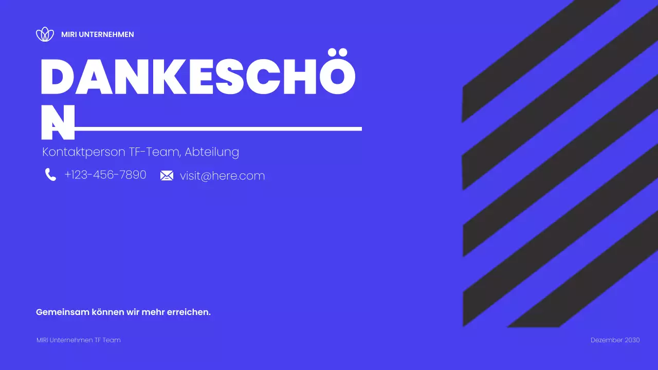 blue modern Projektbericht