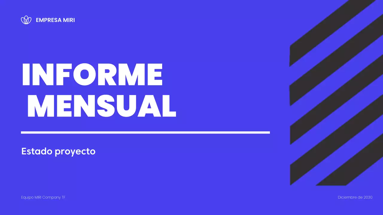 informe del proyecto blue modern