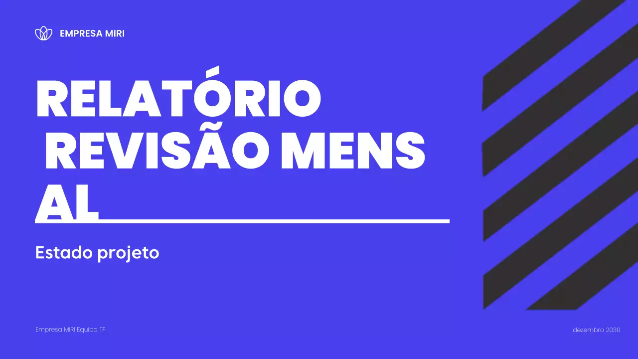 relatório do projeto blue modern