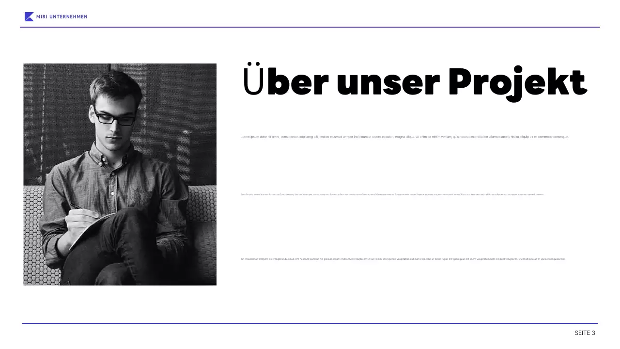 blue modern business report