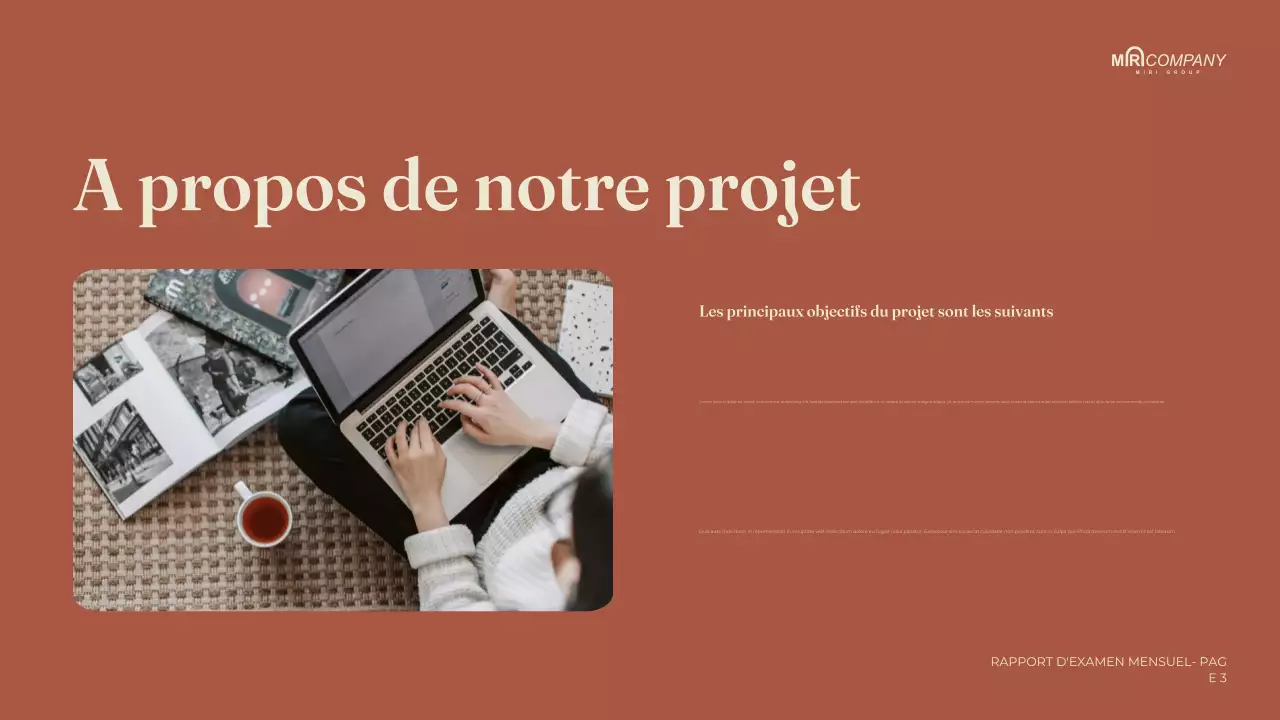 rapport d'activité moderne jaune