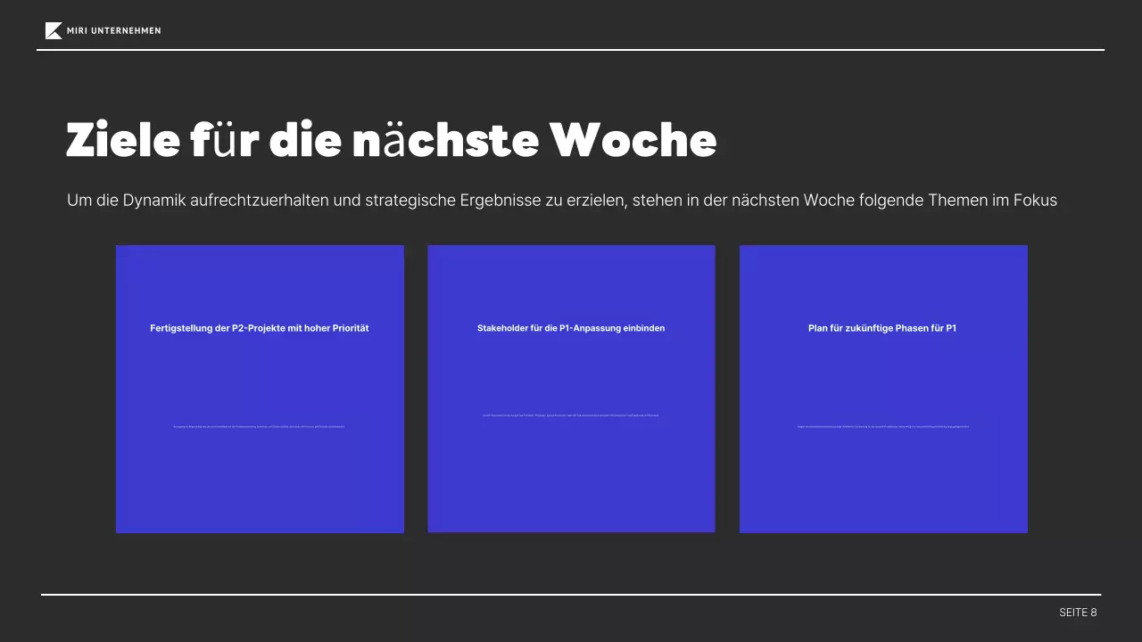 blue modern business report