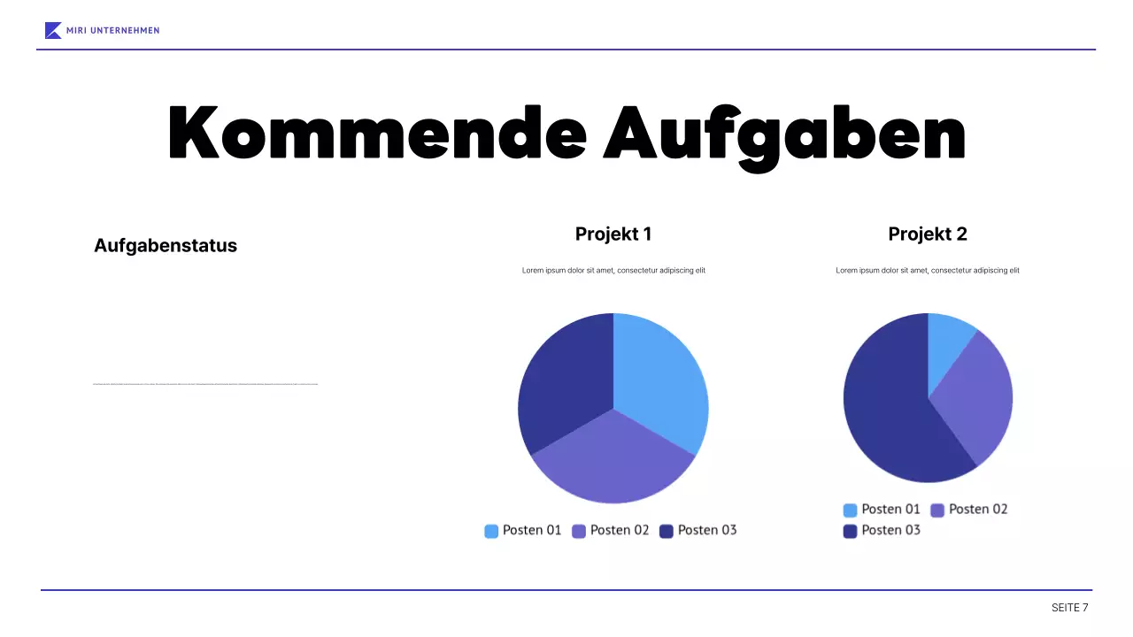 blue modern business report