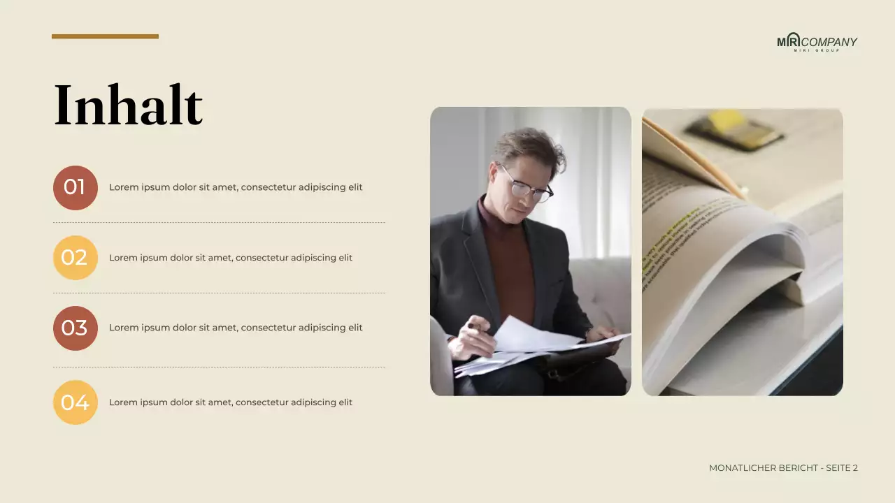 yellow modern business report