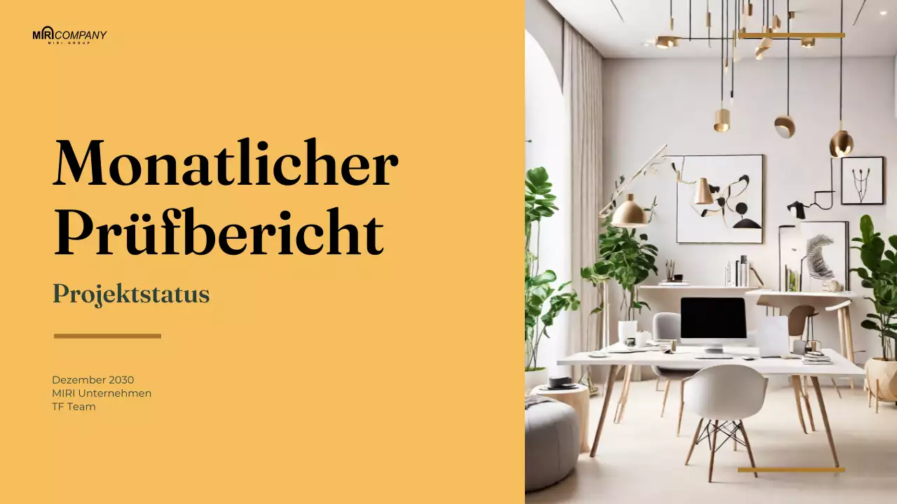 yellow modern business report