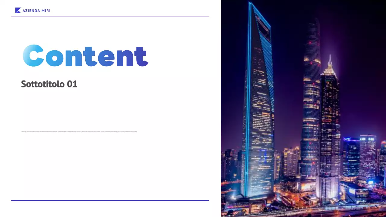 relazione aziendale moderna blu