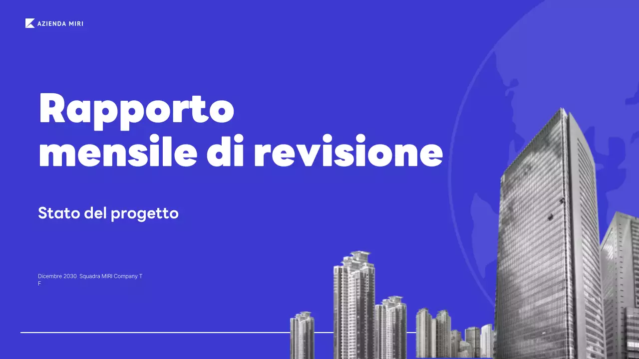 relazione aziendale moderna blu