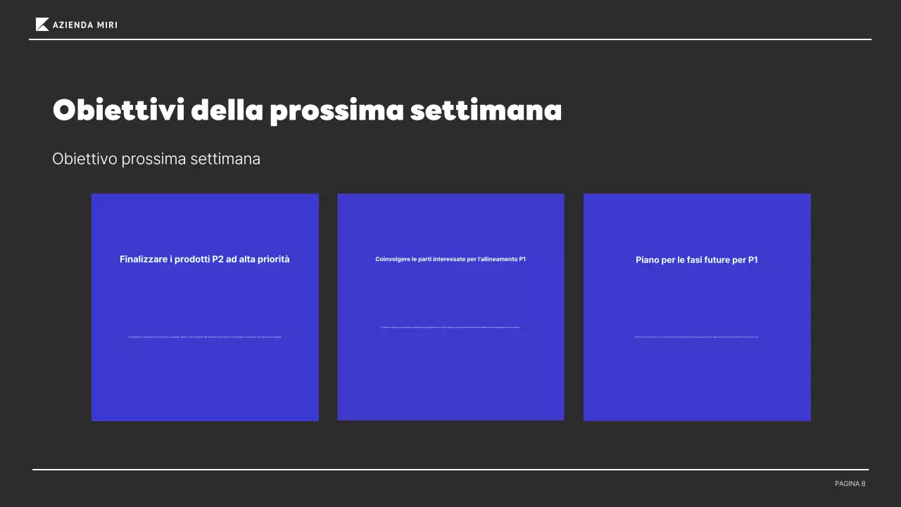 relazione aziendale moderna blu