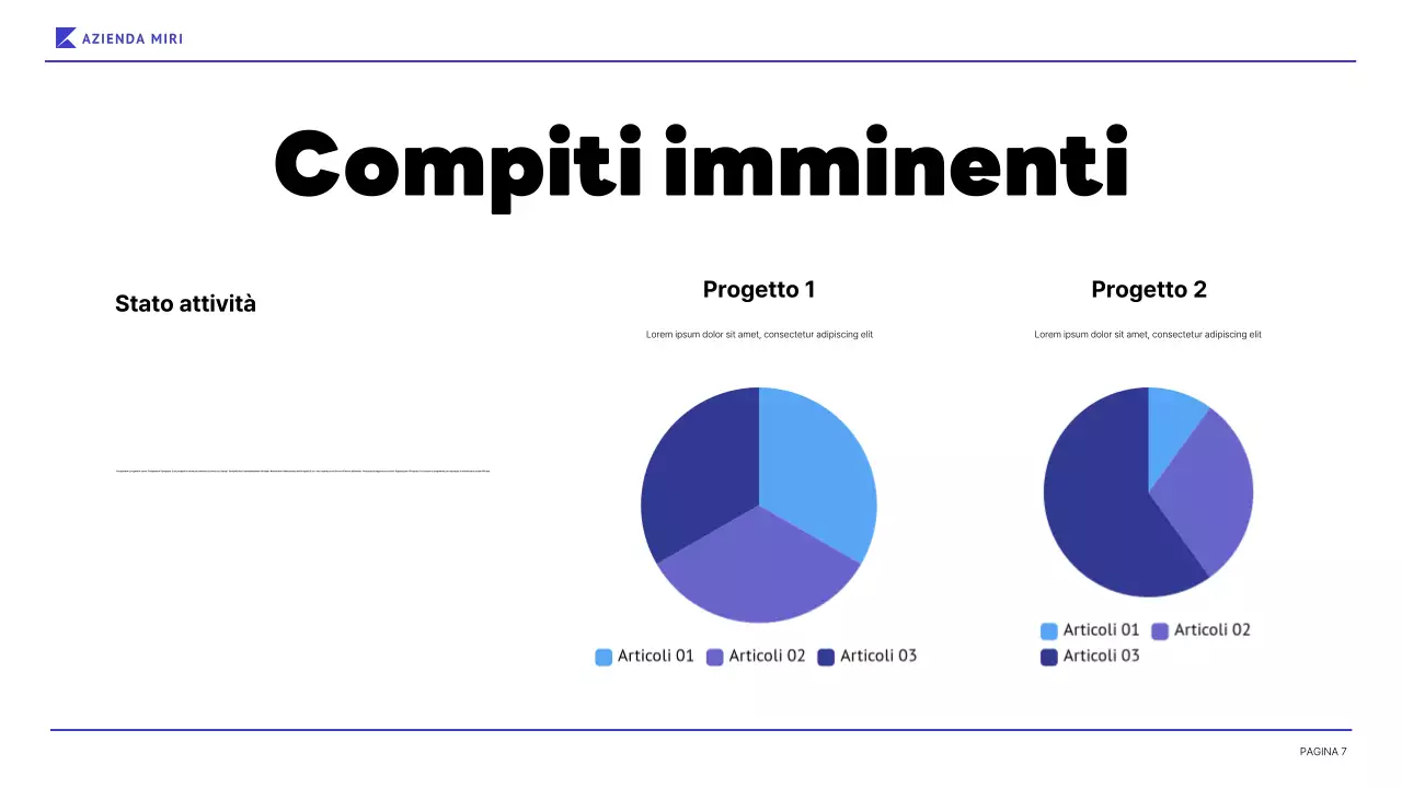 relazione aziendale moderna blu