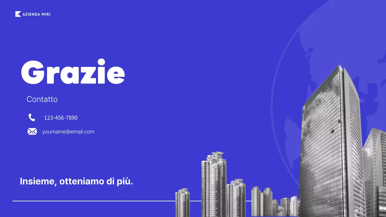 relazione aziendale moderna blu