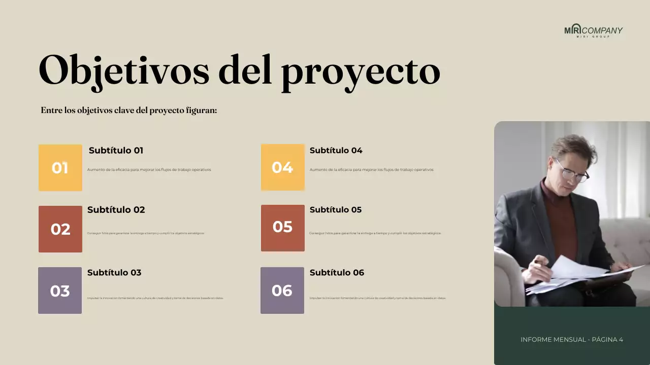 yellow modern business report