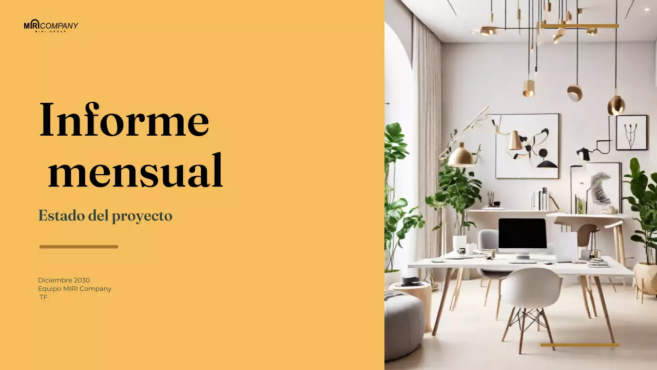 yellow modern business report