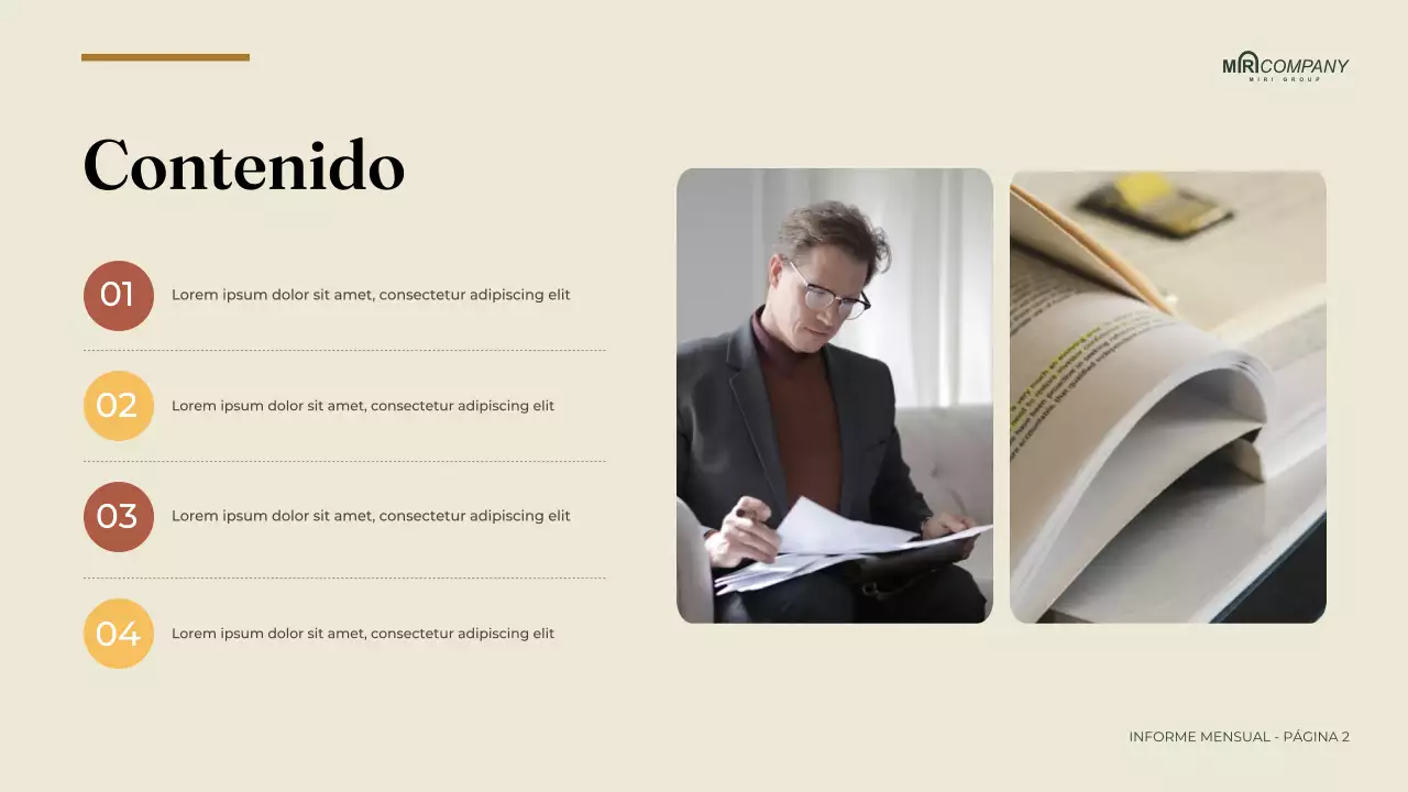 yellow modern business report