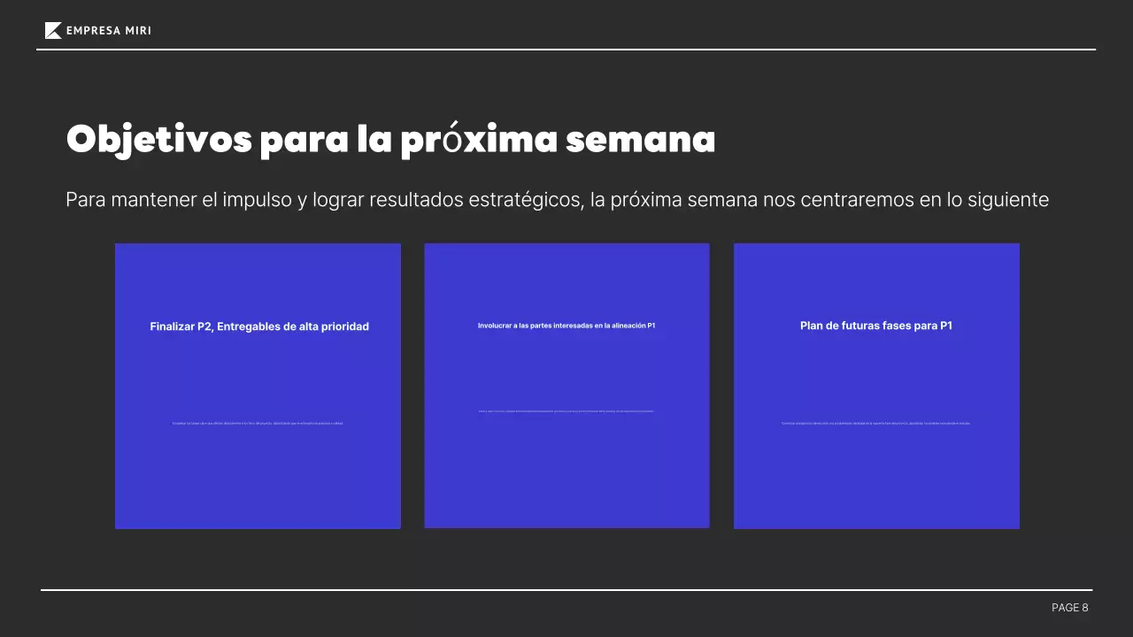 blue modern business report