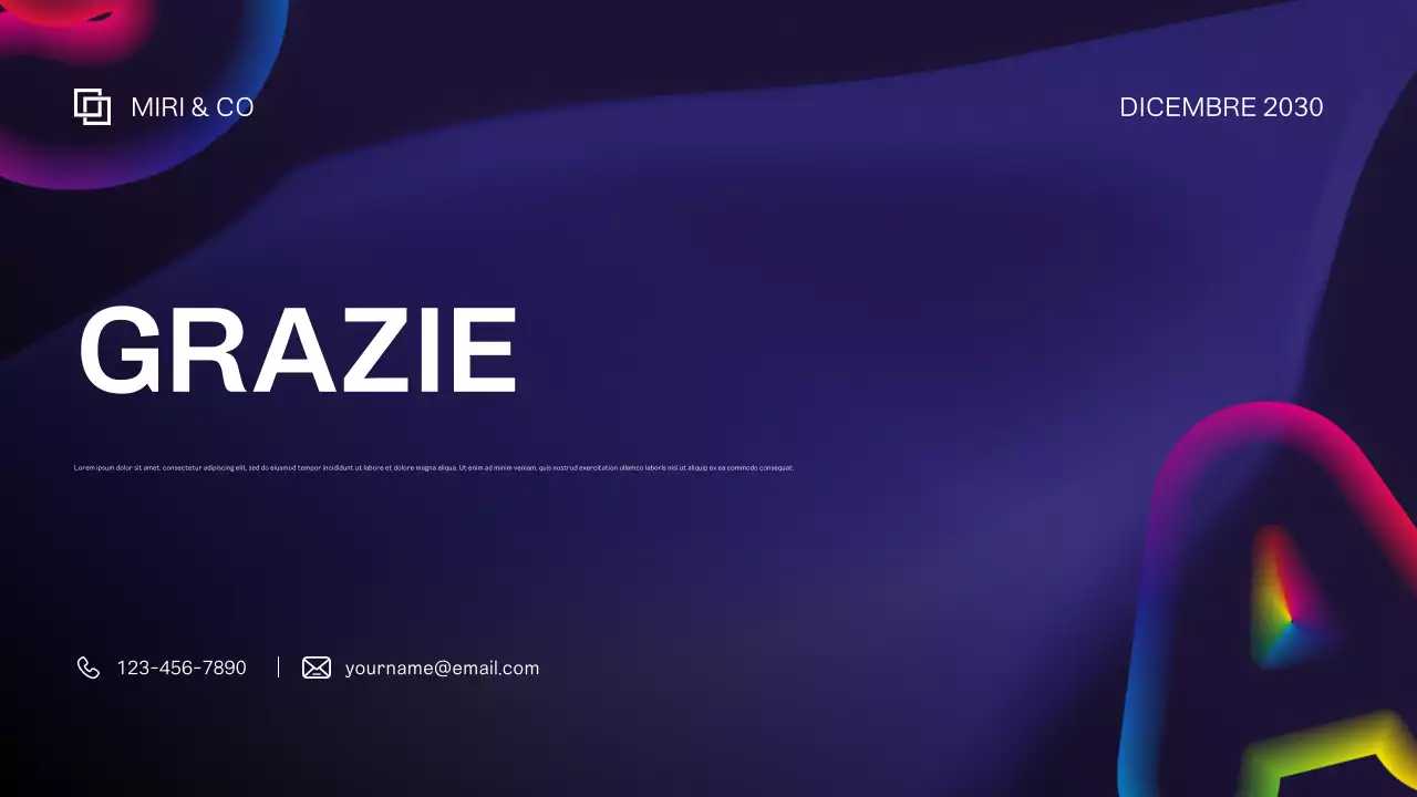 Piano aziendale moderno viola