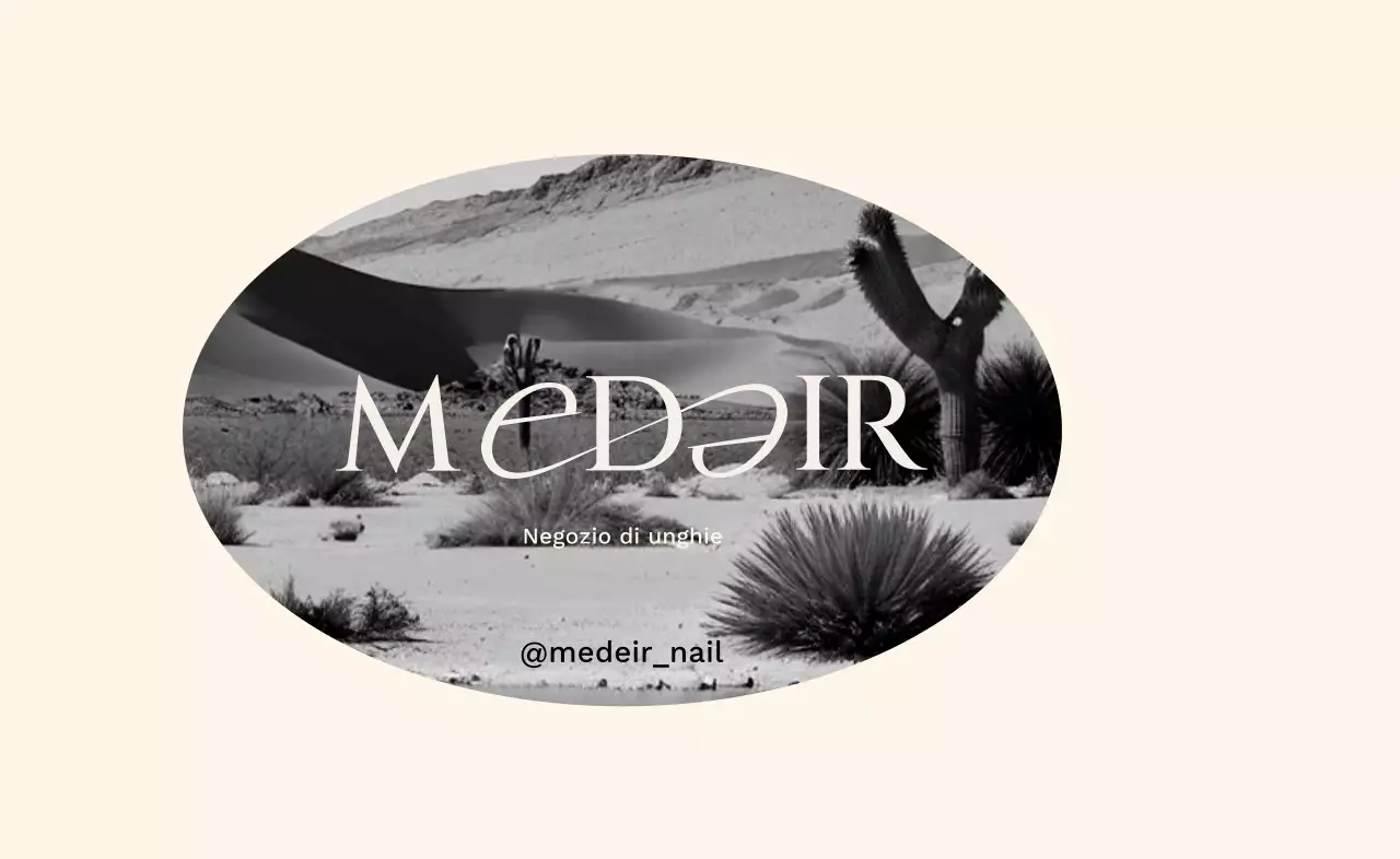 Portafoto rotondo in beige Salone delle unghie di lusso