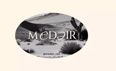 Portafoto rotondo in beige Salone delle unghie di lusso