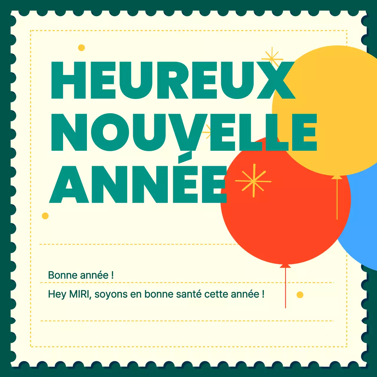 Lettre du Nouvel An de Red Pop