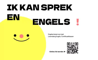 Geel eenvoudig Engels onderwijs promoten