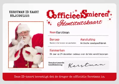 Rode Vintage Kerstkaart