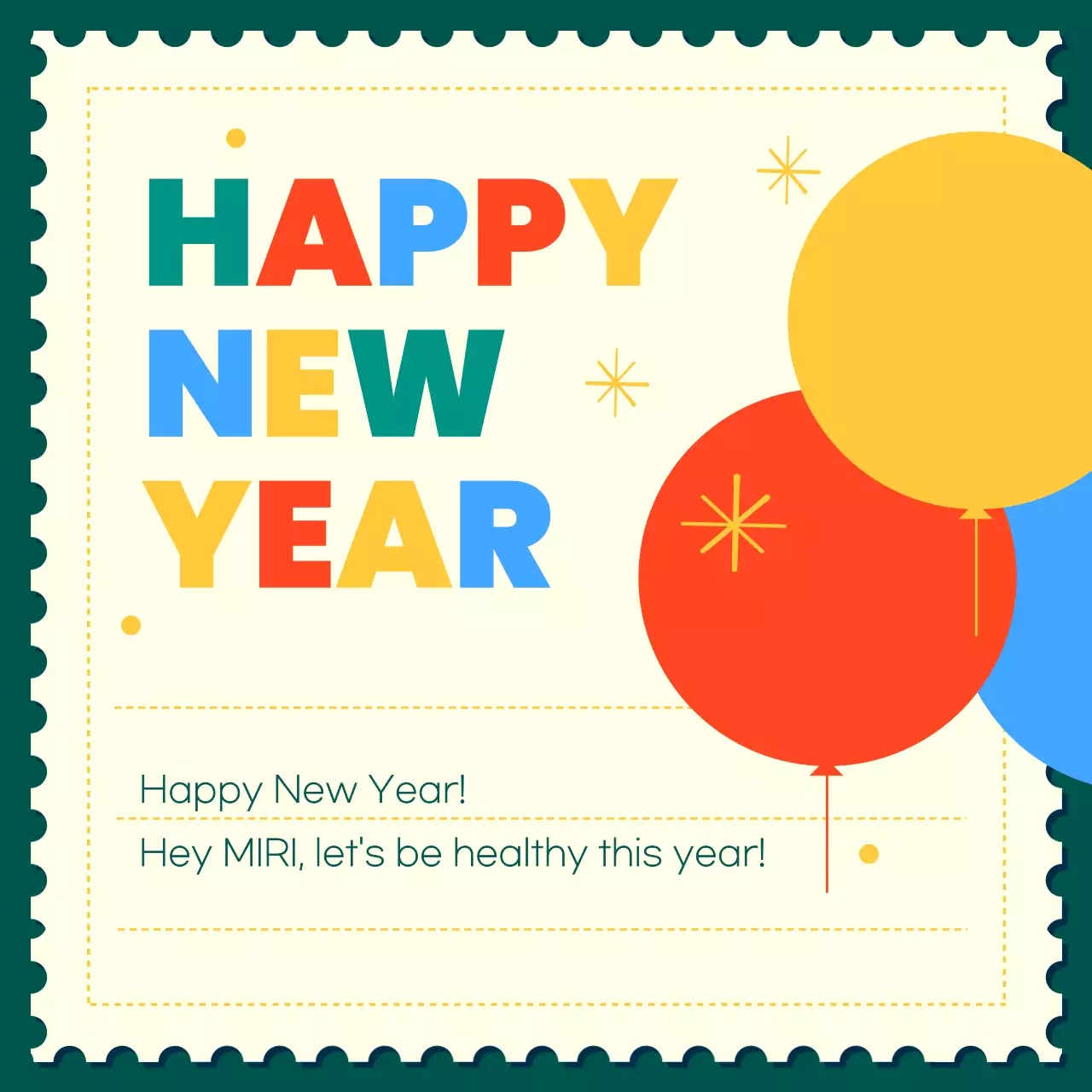 Cartão de Ano Novo Retro Vermelho Instagram Carousel