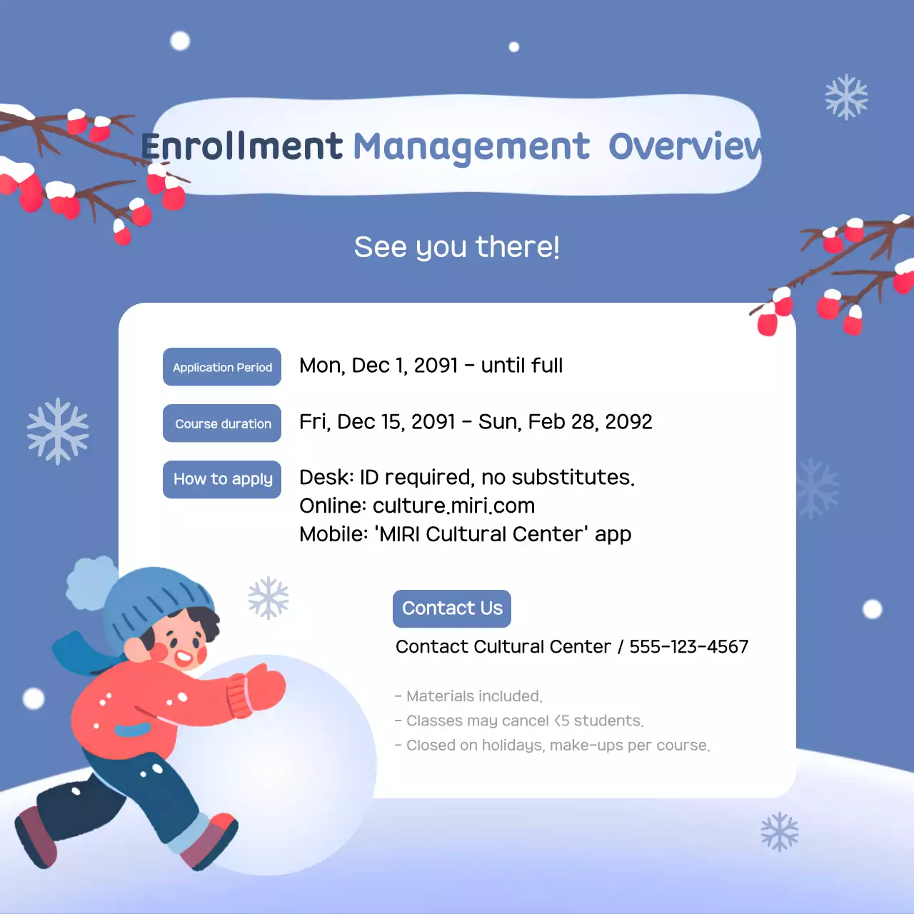 Blue Cultural Program Advertisement Instagram Carousel