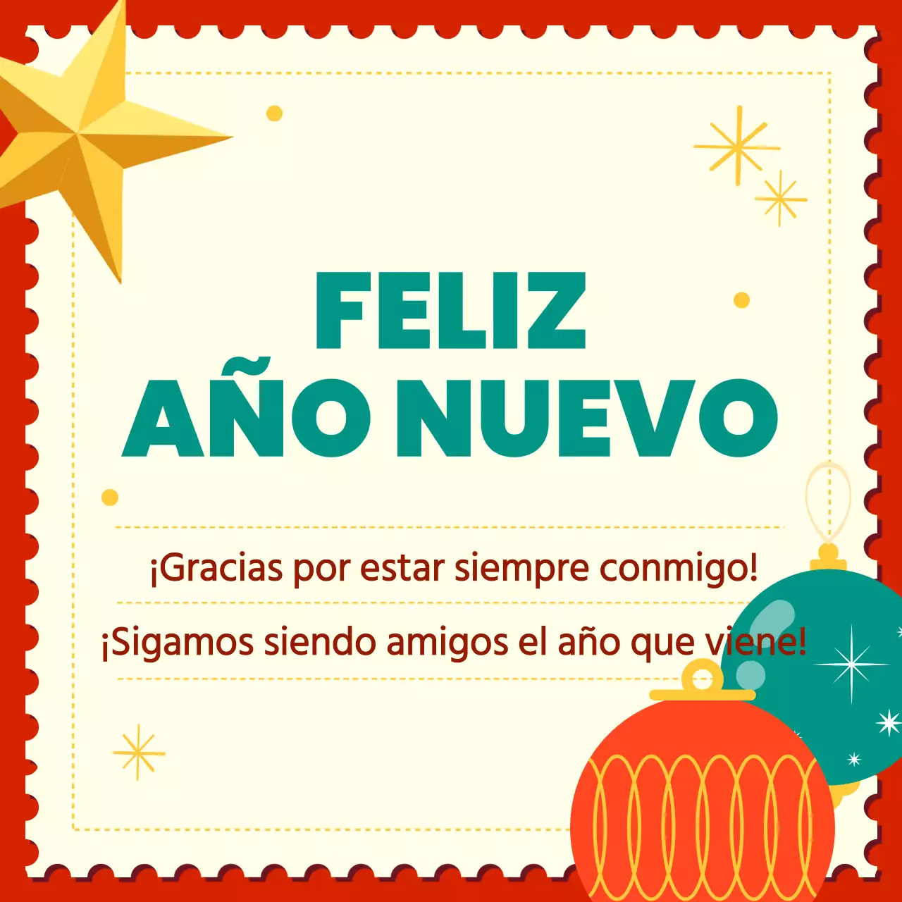 Carta de Año Nuevo Red Pop