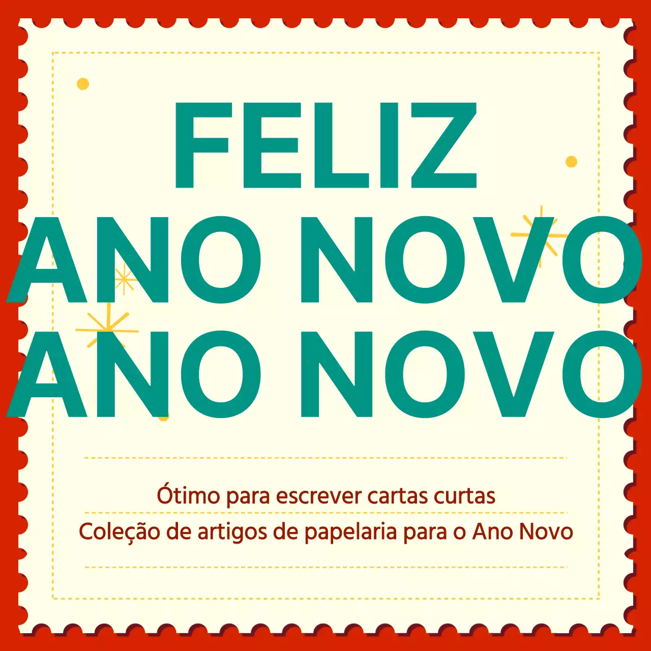 Carta de Ano Novo Red Pop