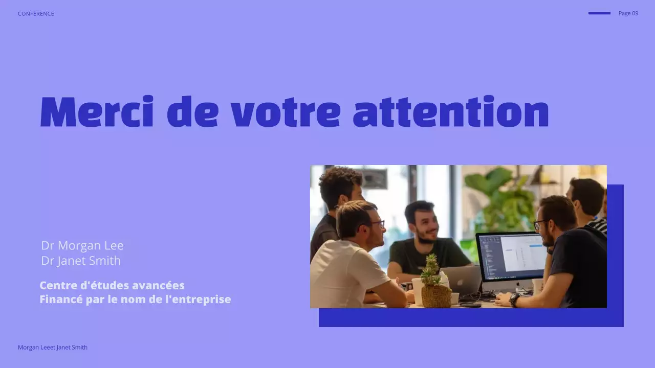 annonce de la conférence blue modern