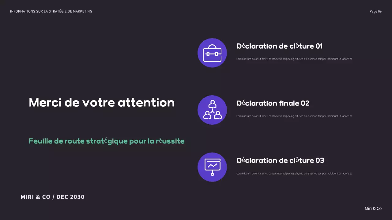 Plan d'affaires moderne noir