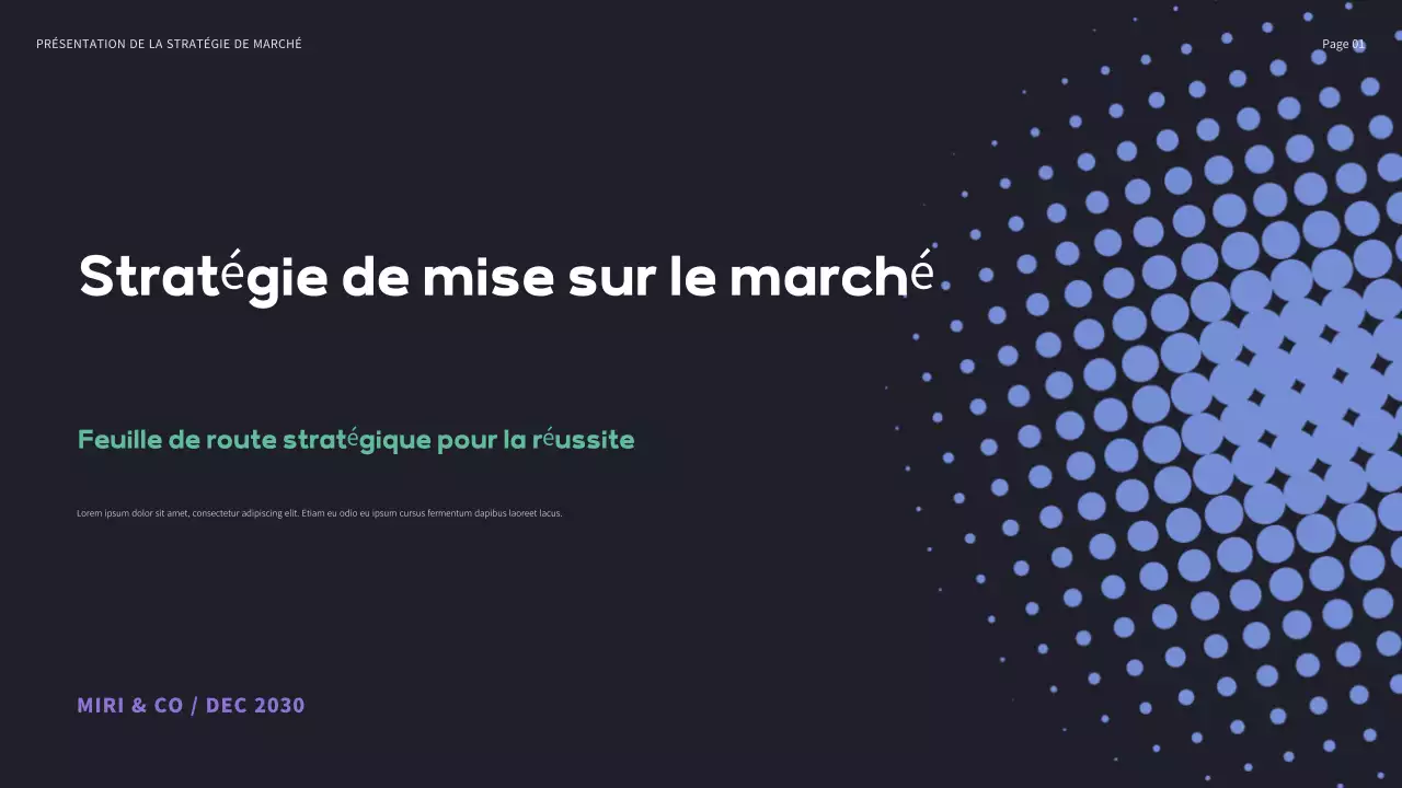 Plan d'affaires moderne noir