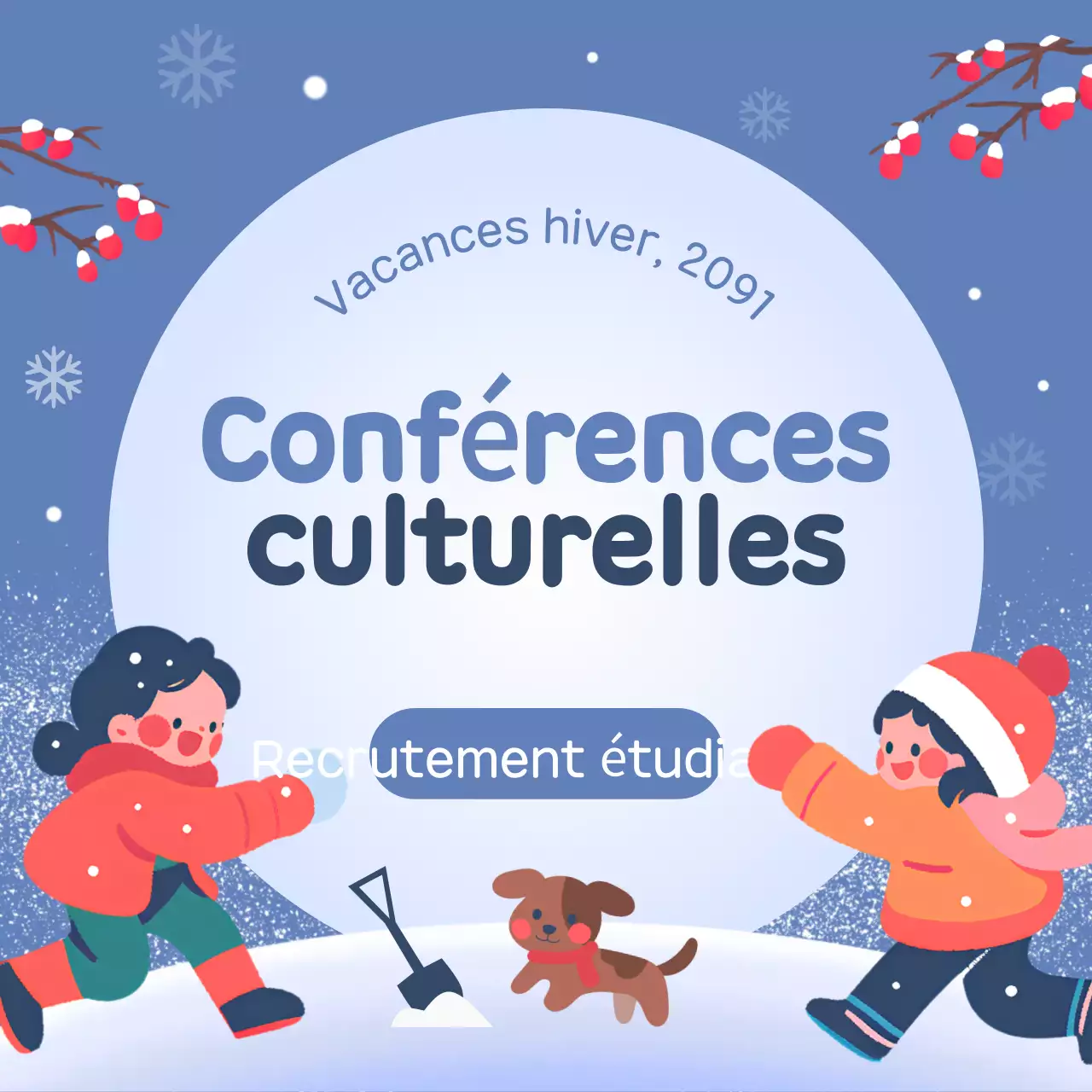 Recrutement pour la pause hivernale Blue Cosy