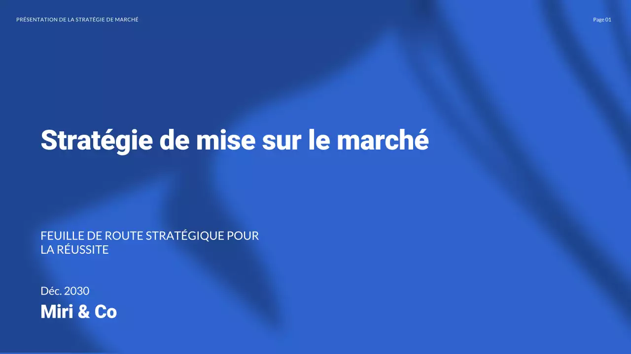 plan d'affaires blue modern