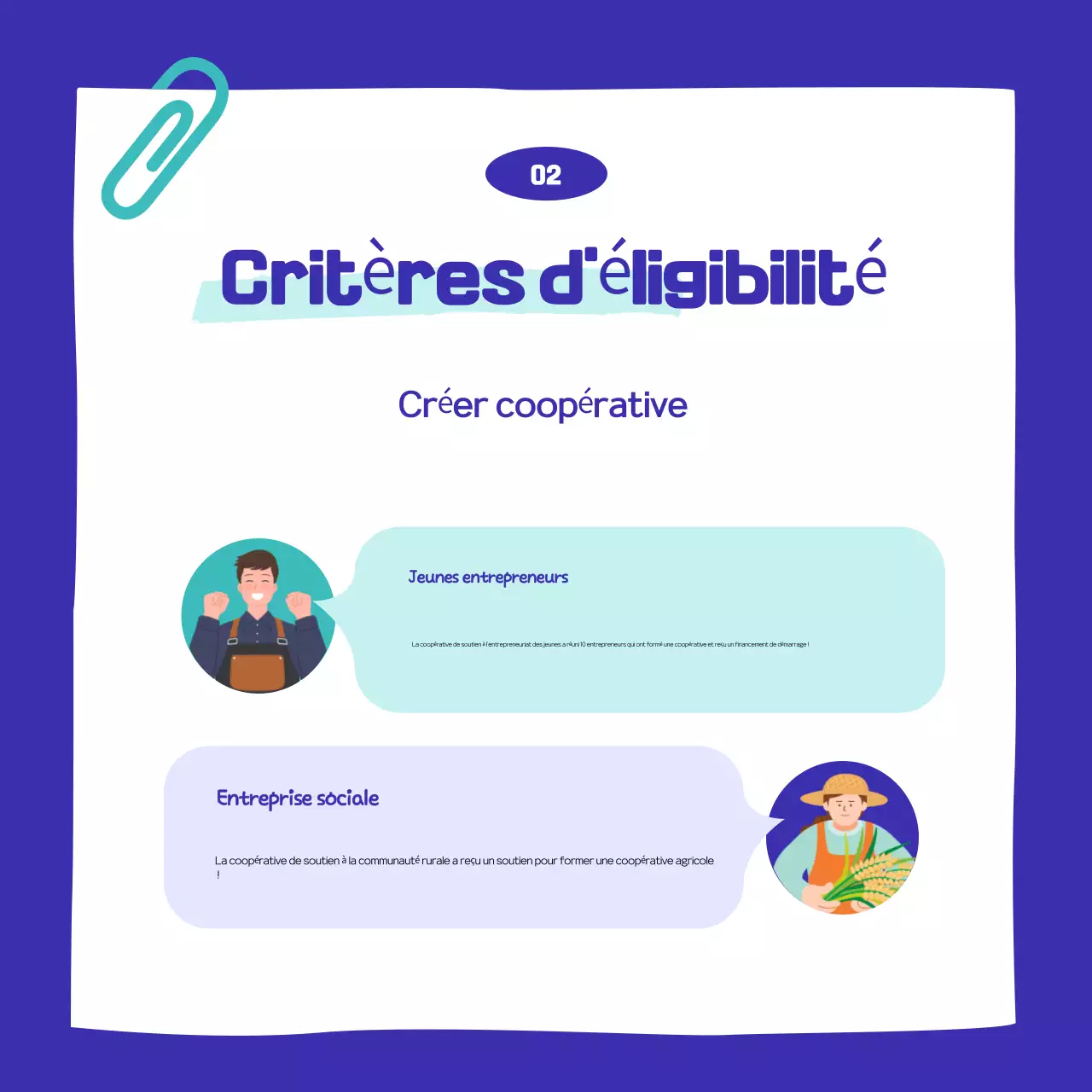 Événements de la coopérative bleue