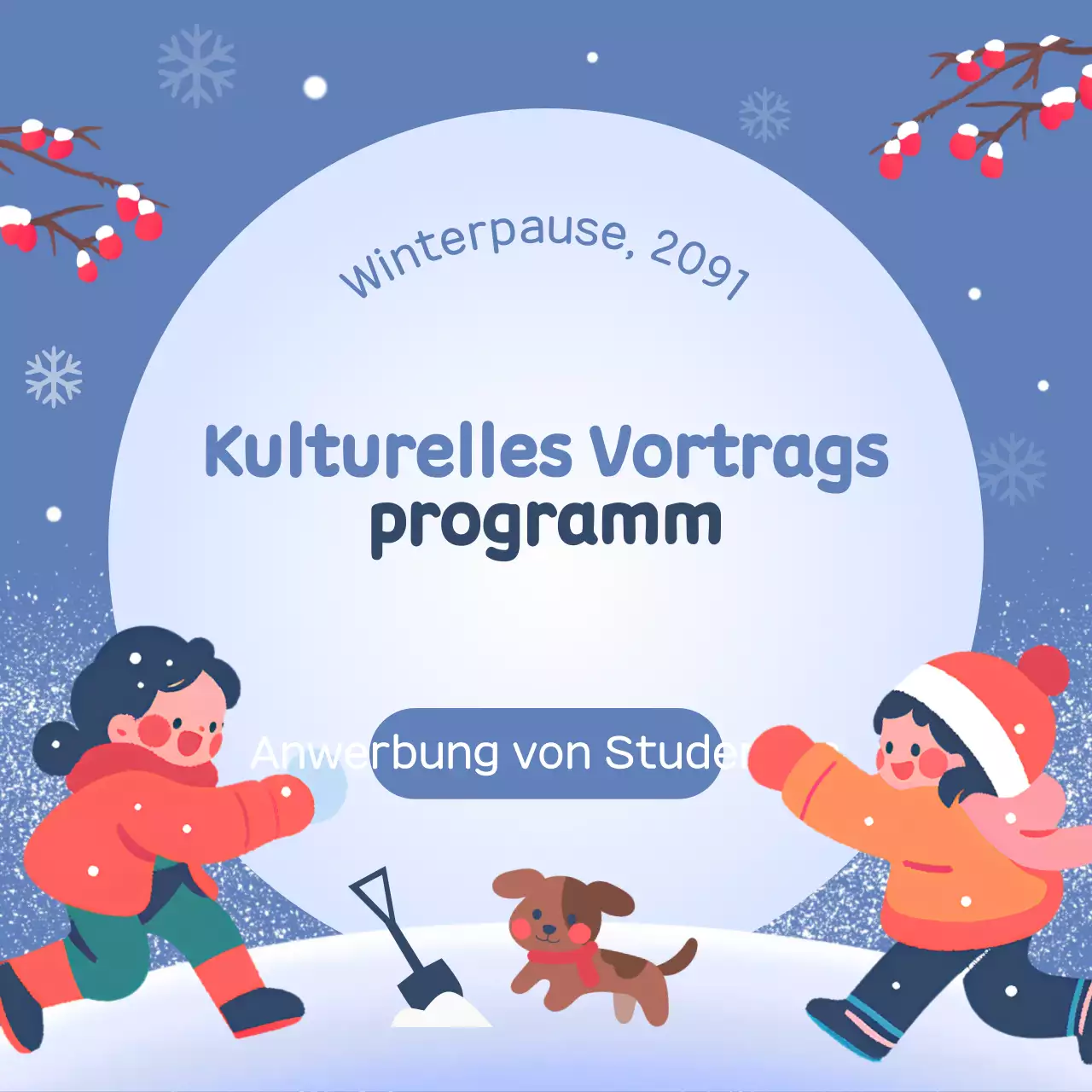 Blue Cosy Winter Break Recruitment