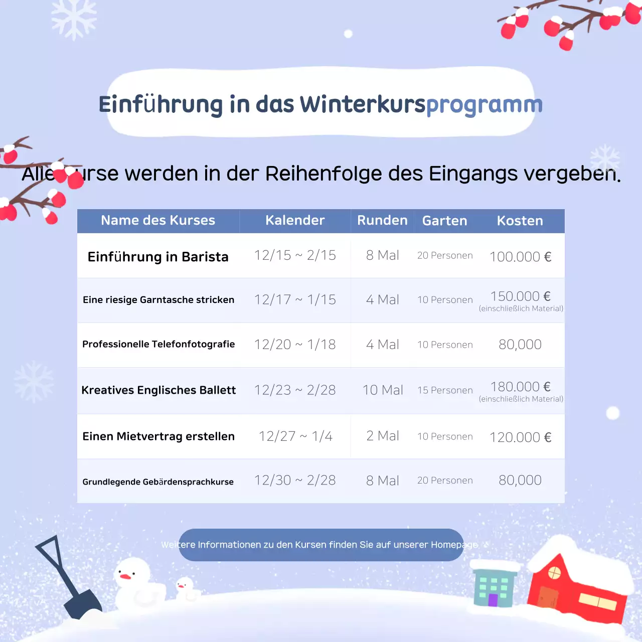 Blue Cosy Winter Break Recruitment