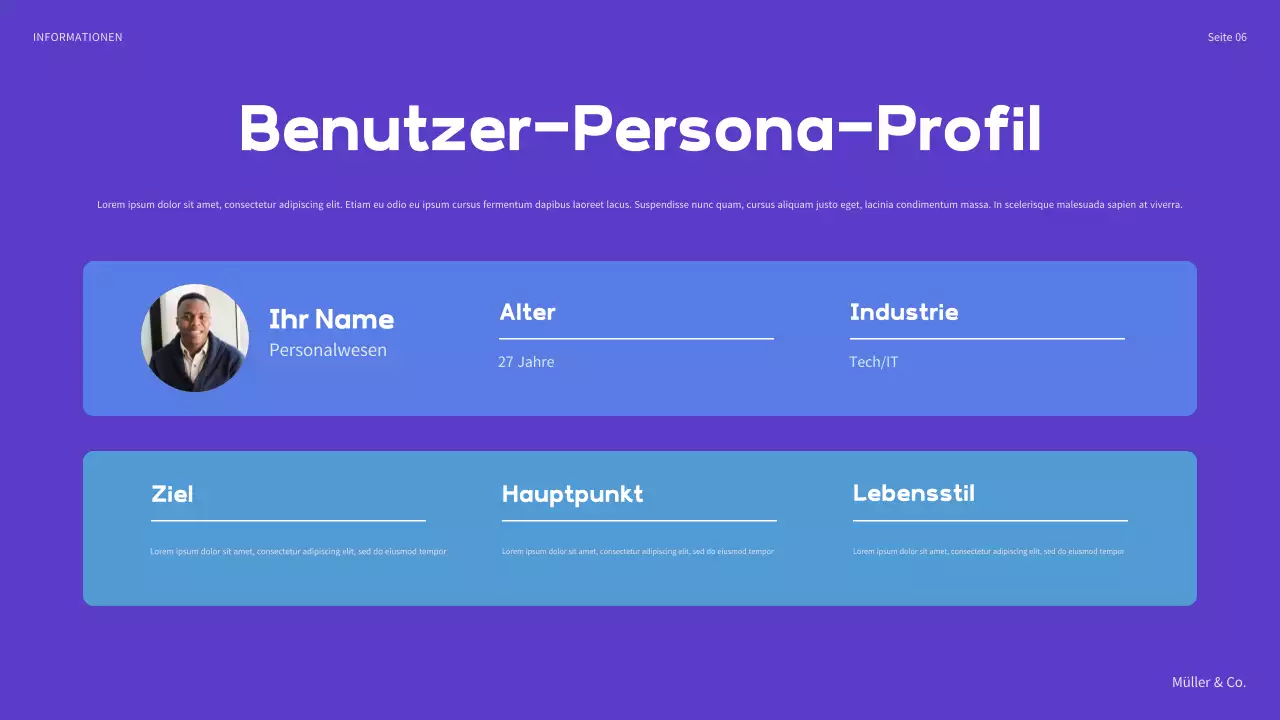 Schwarzer moderner Businessplan