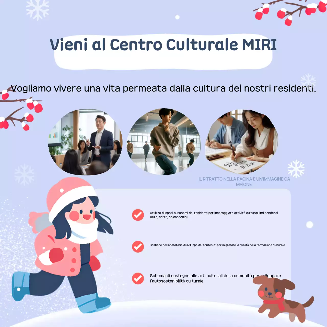 Reclutamento per la pausa invernale Blue Cosy