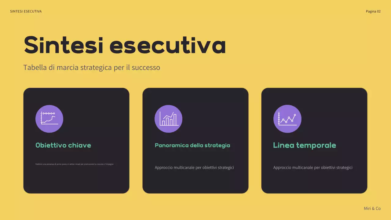 Piano aziendale moderno nero