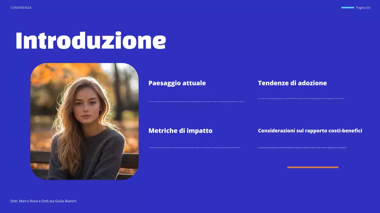 annuncio conferenza blu moderna