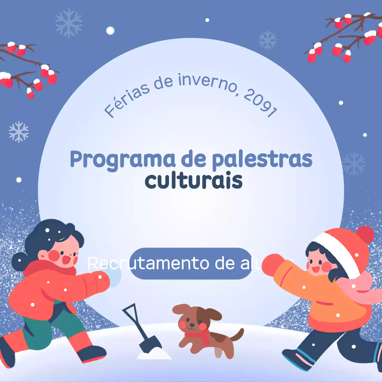 Blue Cosy Winter Break Recrutamento