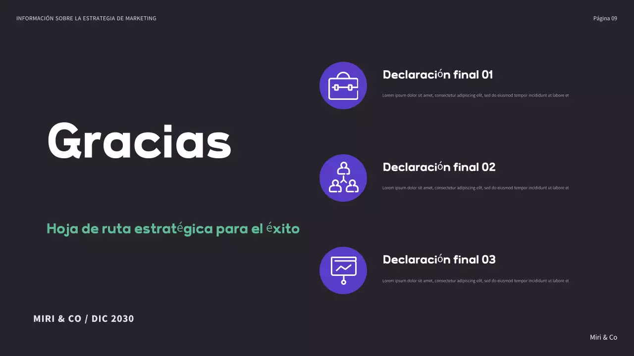 Plan de negocio moderno negro