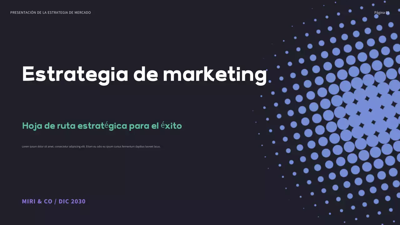 Plan de negocio moderno negro