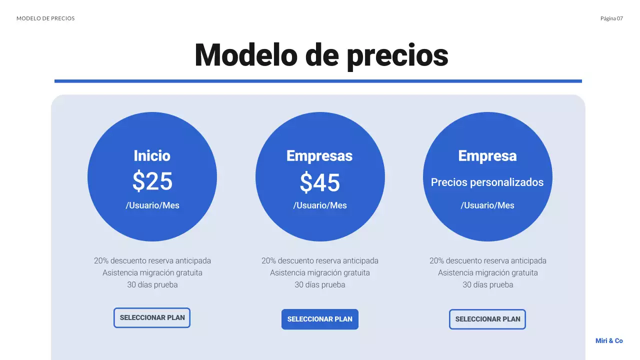 blue modern business plan