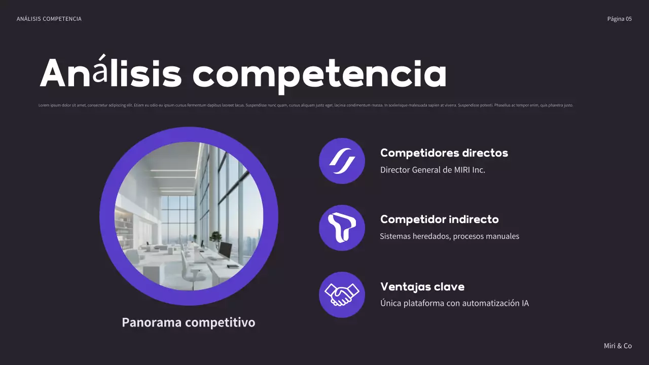 Plan de negocio moderno negro