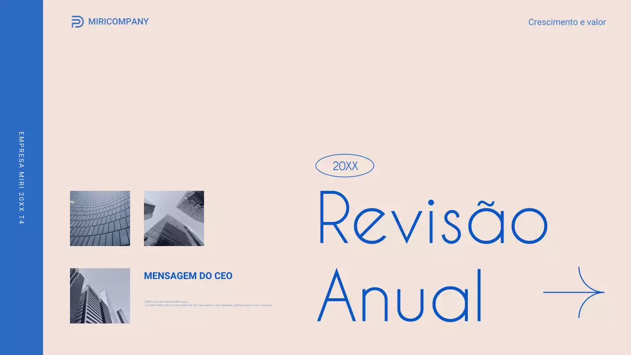 relatório de empresa bege moderno
