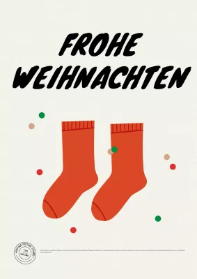 Rote Vintage-Weihnachtspostkarte