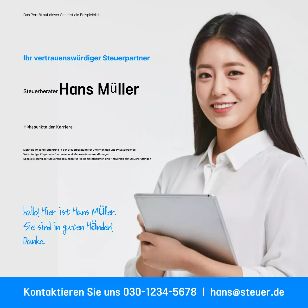 Hellblauer Leitfaden für einen einfachen Steuerplan