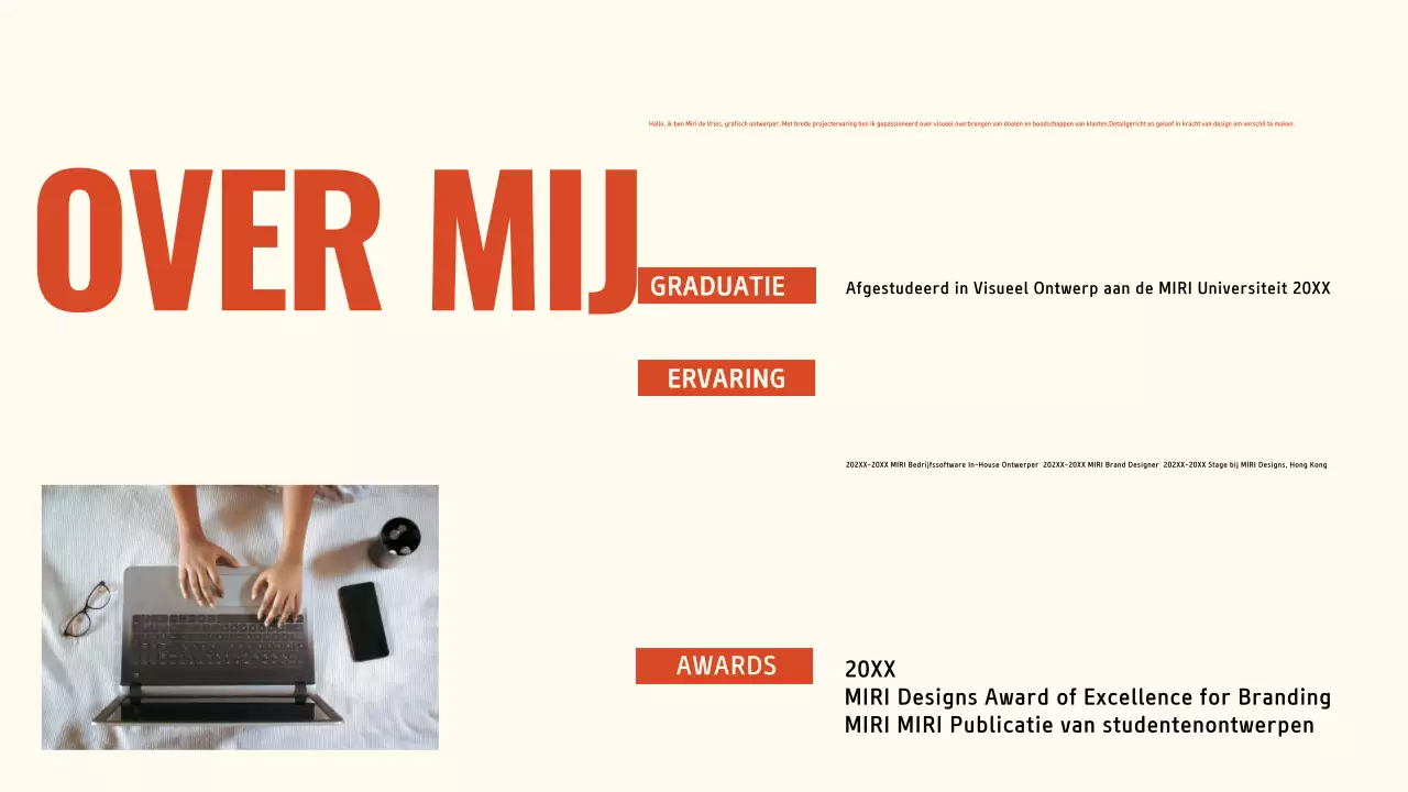 Maak kennis met de Orange Modern Portfolio