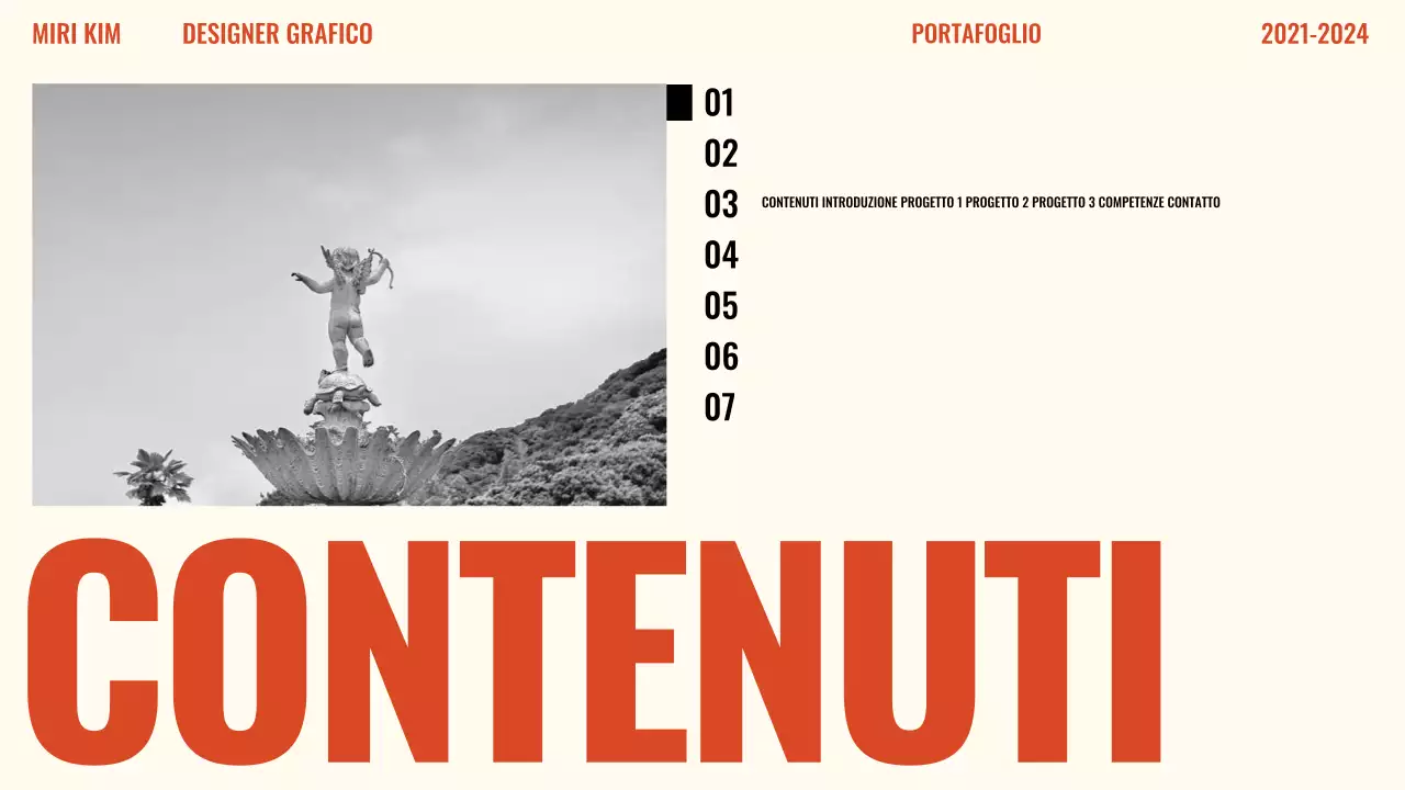 Presentazione del portafoglio moderno arancione